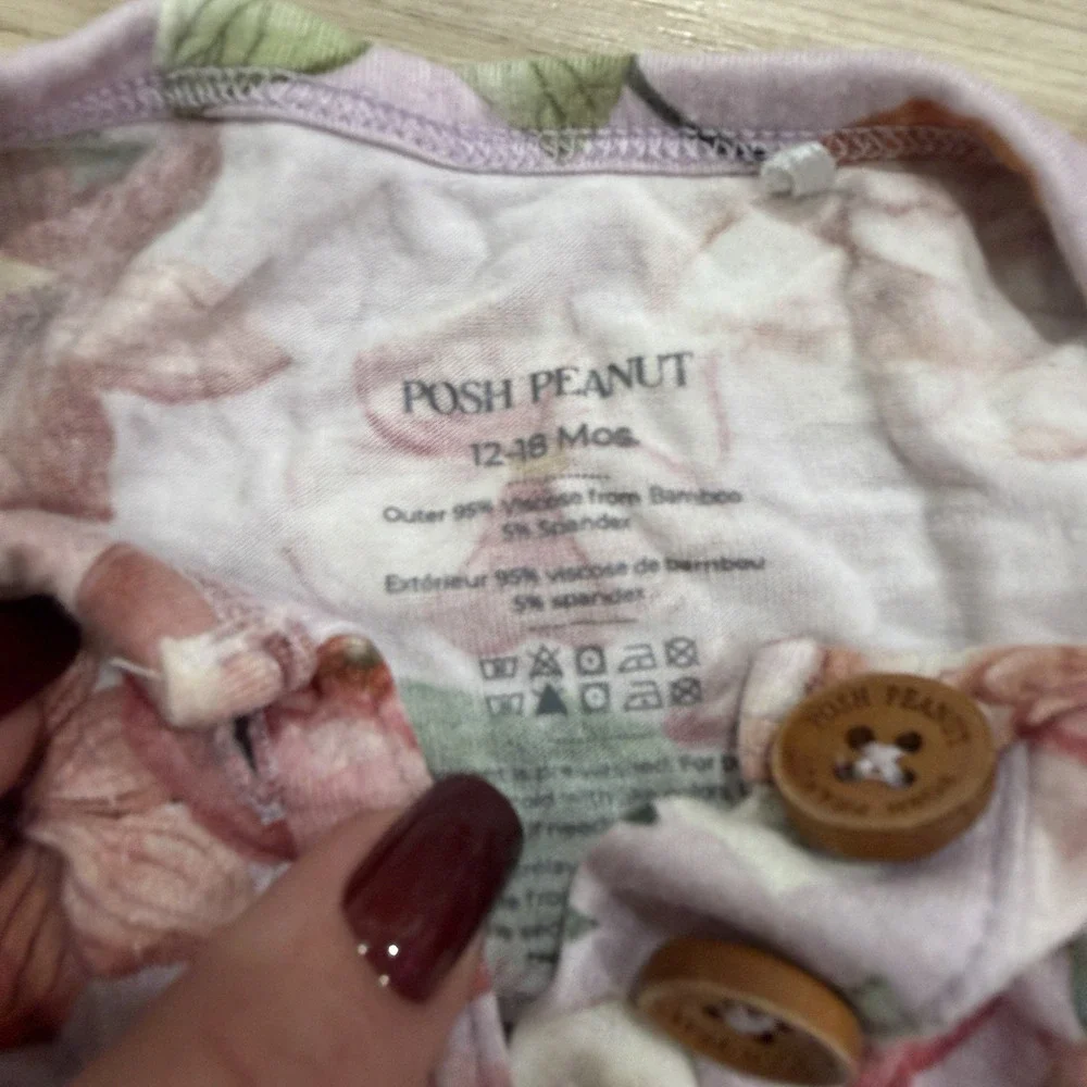 Baby Girls Posh And Peanut Bodysuit Floral Baby Size‎ 12-18 Months